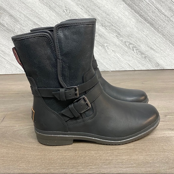 UGG | Simmens Waterproof Leather Moto Boots 7.5 - Picture 3 of 13